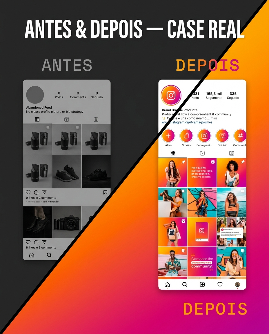 Post: Antes e depois — case real
